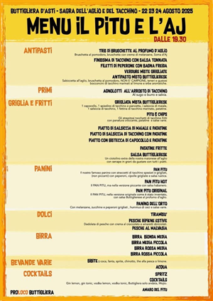 Sagra dell'aglio e del tacchino a Buttigliera d'Asti